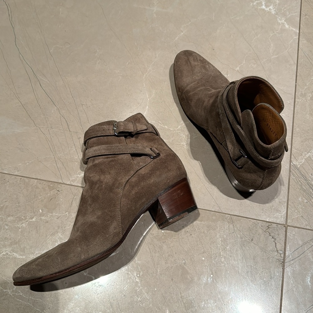 YSL Suede ankle boots